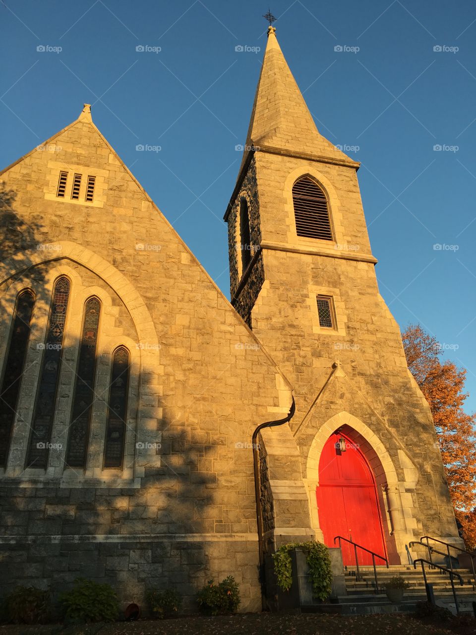 Church at sunset 