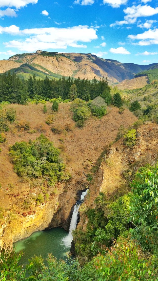 waterfall in the mountains