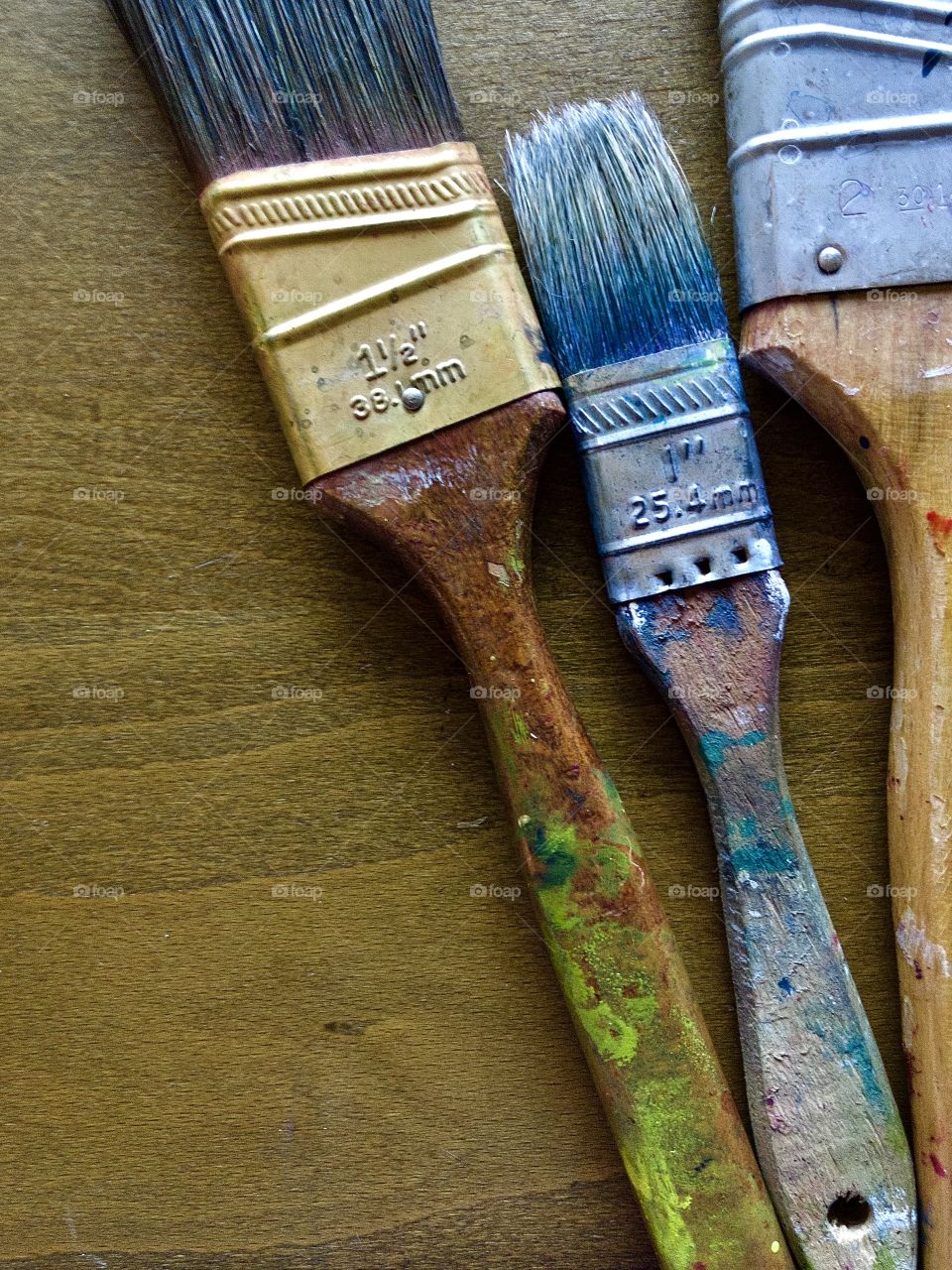 Used paintbrushes 