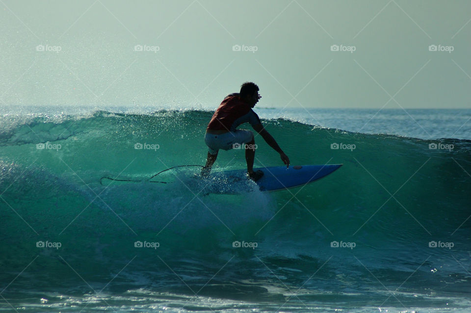 surfer and the wave