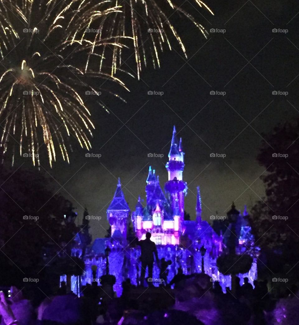 Fireworks at Disneyland 