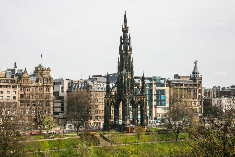The Scott Monument in Edinburgh. 