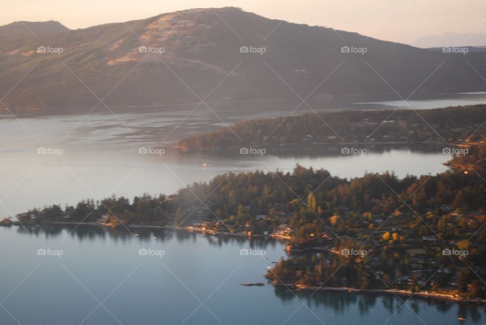 Nearing Victoria airport , Sanich Peninsula from above