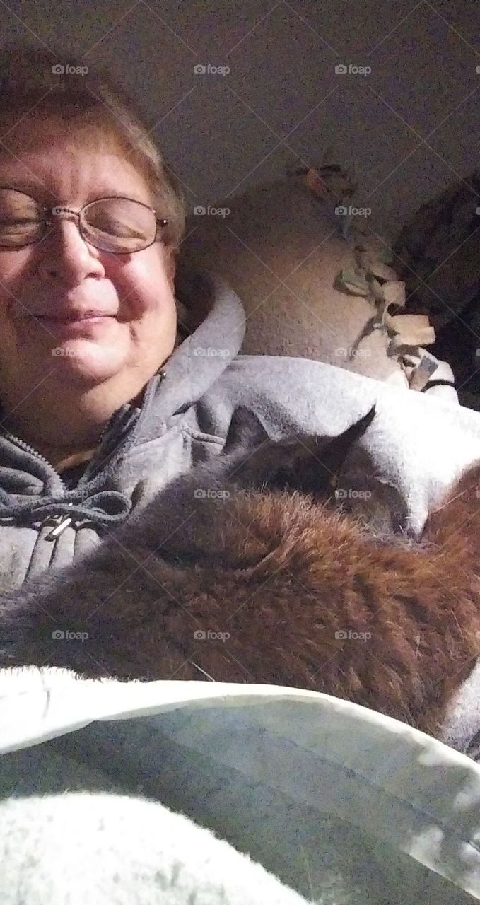 Black n me morning cat