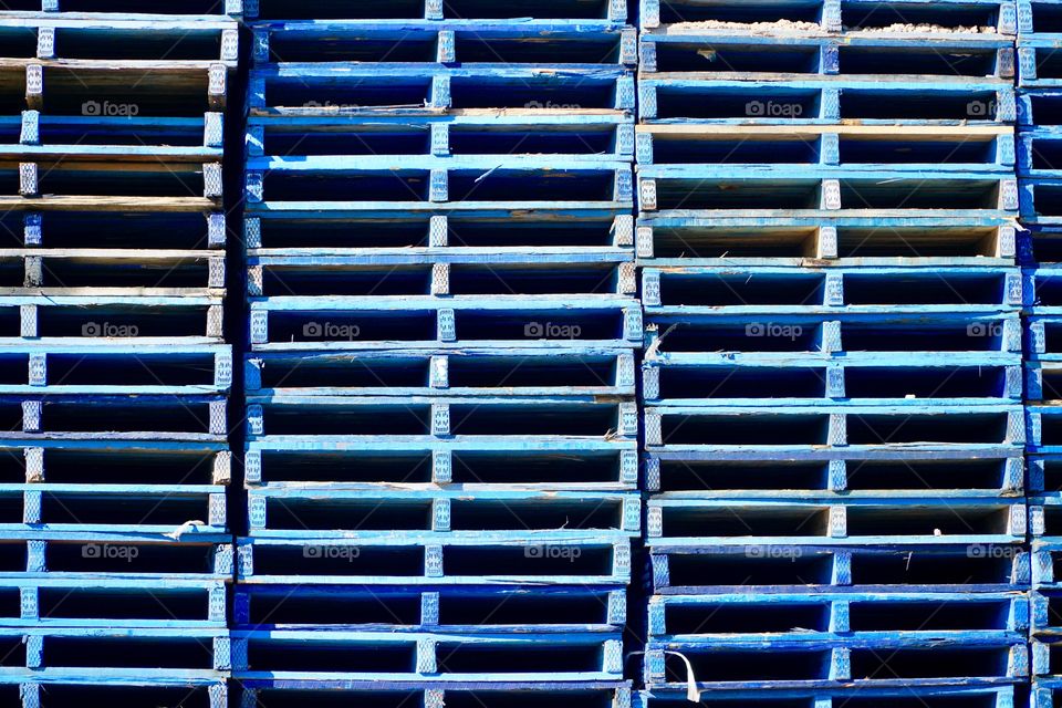 Blue pallets