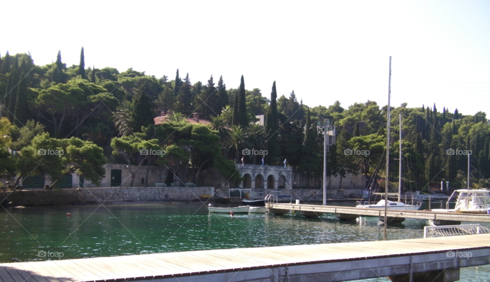 cavtat croatia bay at cavtat look closely there is a swimmer near the boat by pawright68