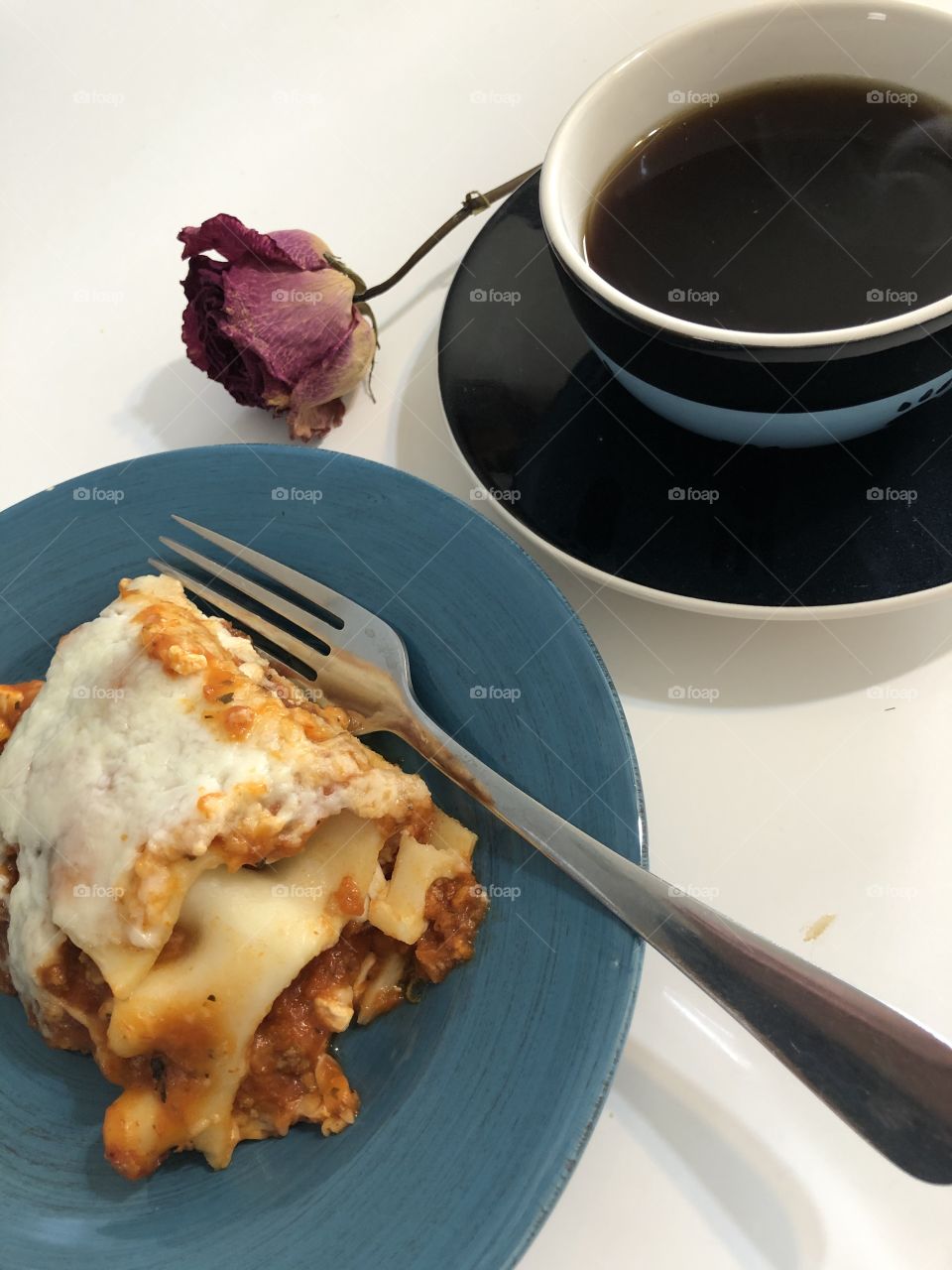 Coffee and lasagne