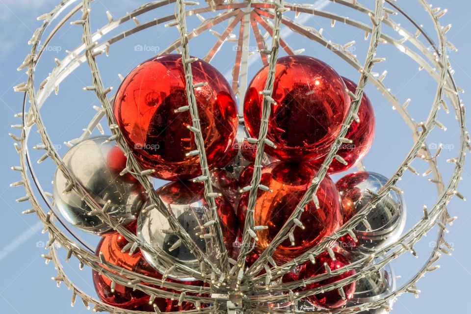 Christmas balls with lights