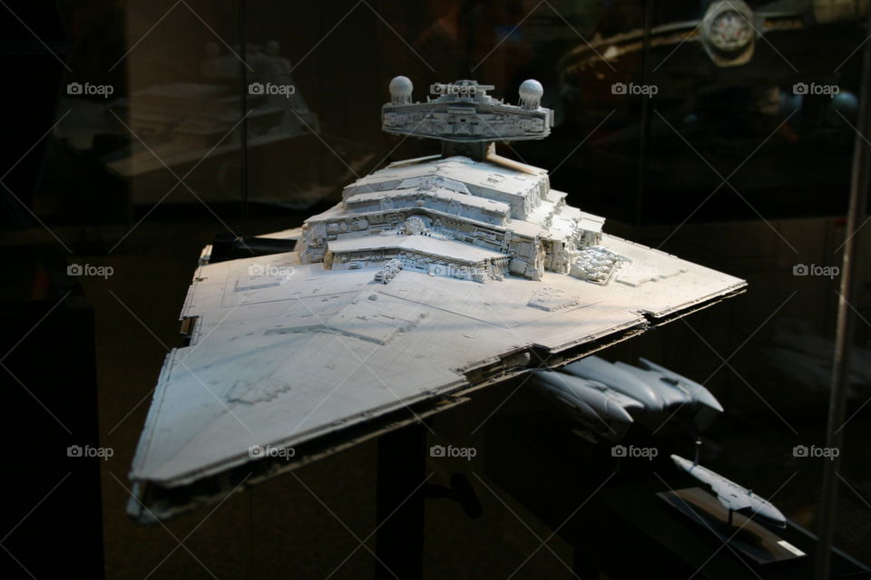 Star Destroyer in Star Wars exhibit in St Paul. Star Wars exhibit in St Paul