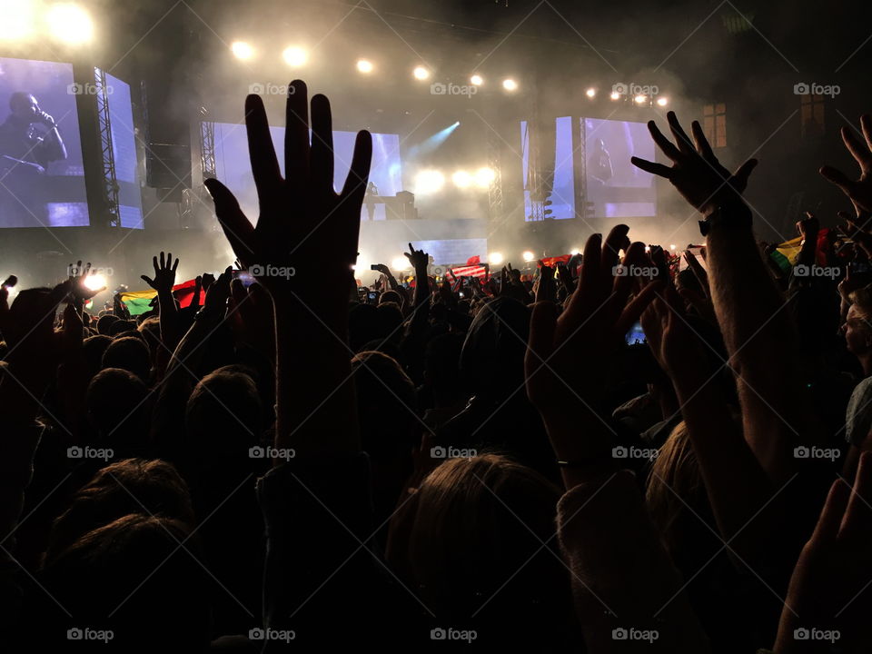 Hands at concert