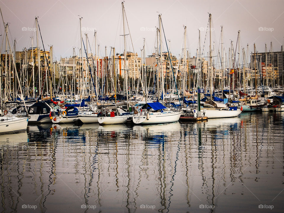 Love of boats. Barcelona harbour
