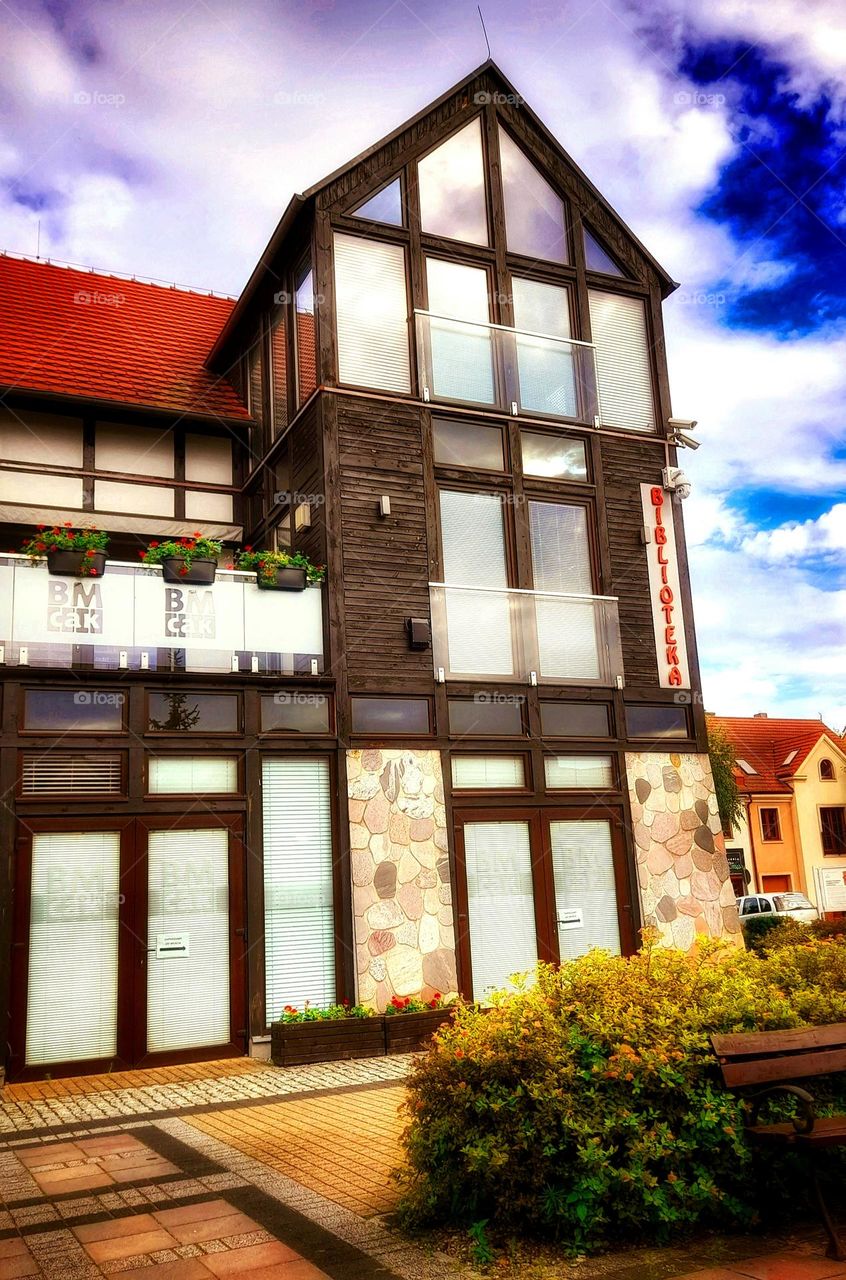 Library in Puszczykowo, 15 km from Poznań, Poland.