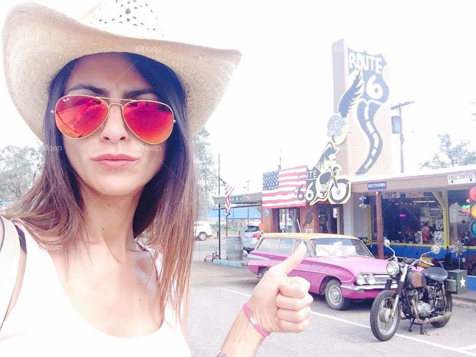 Selfie on the route 66