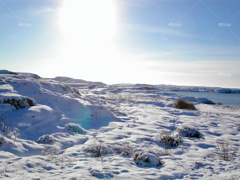 Coastline wintertime