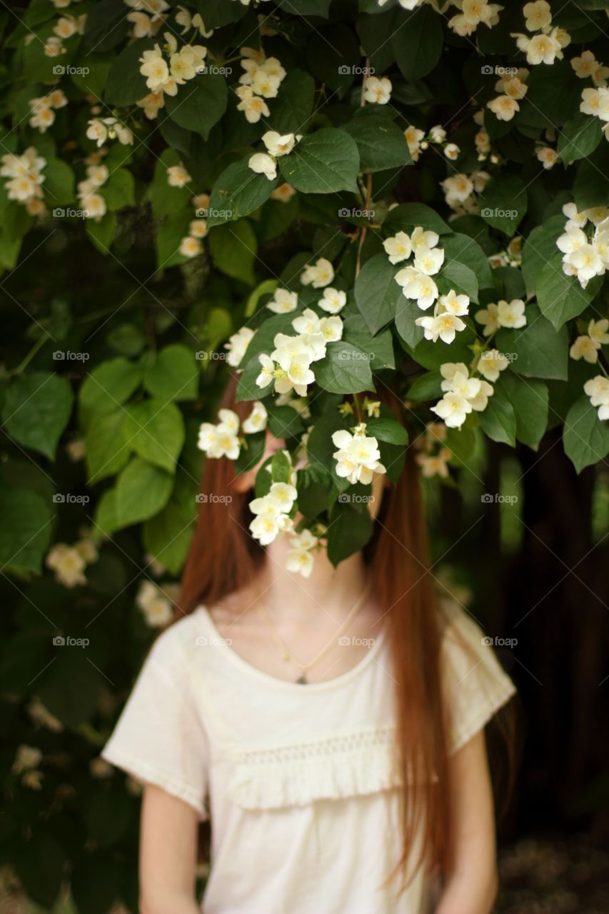 Portrait in a Jasmine Bush