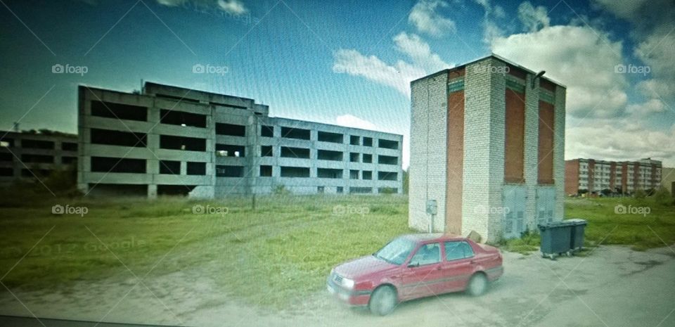 Old school foto 1996 year PSRS buildings demented school 