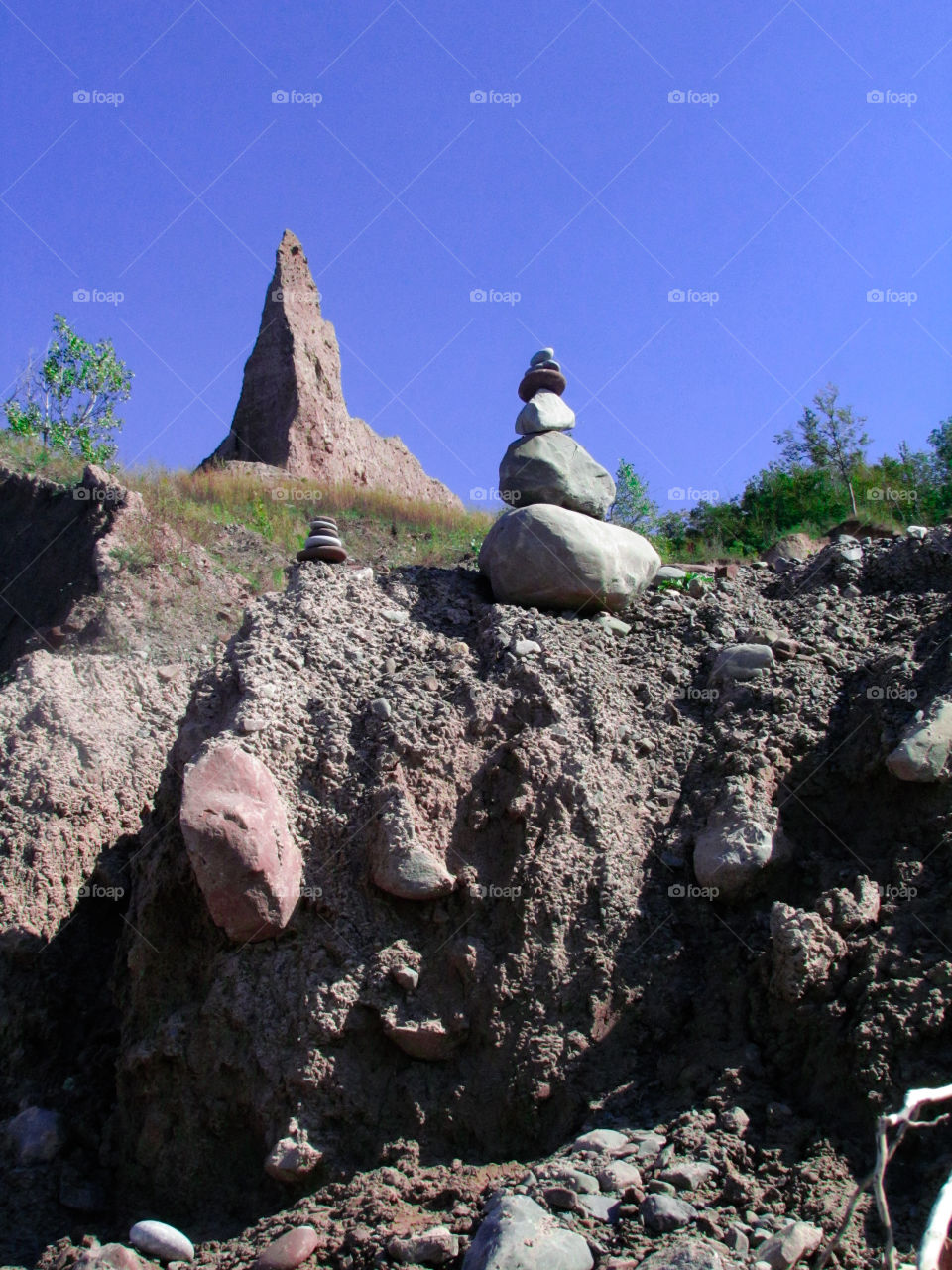 Rock stacking 