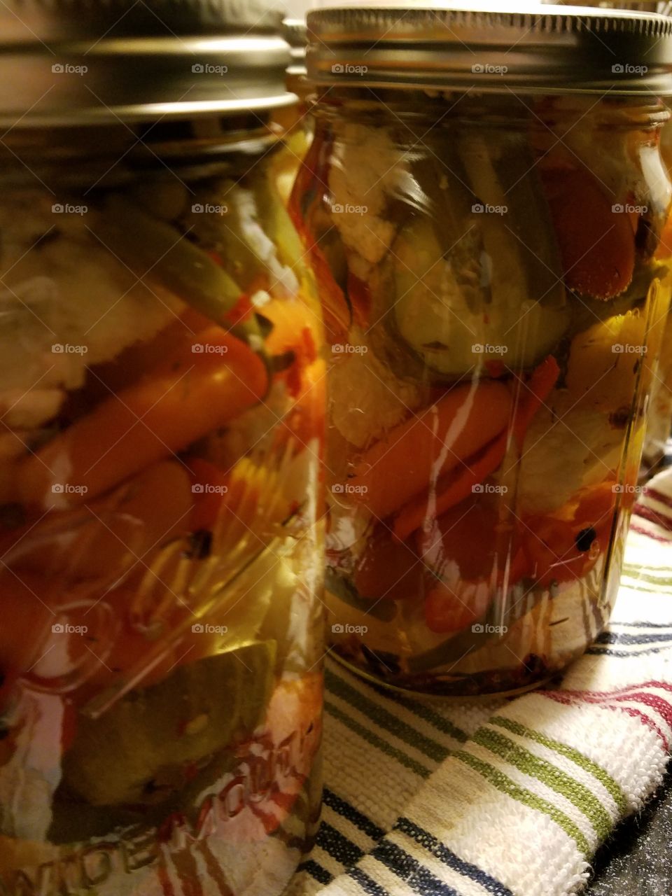fresh pickles cooling