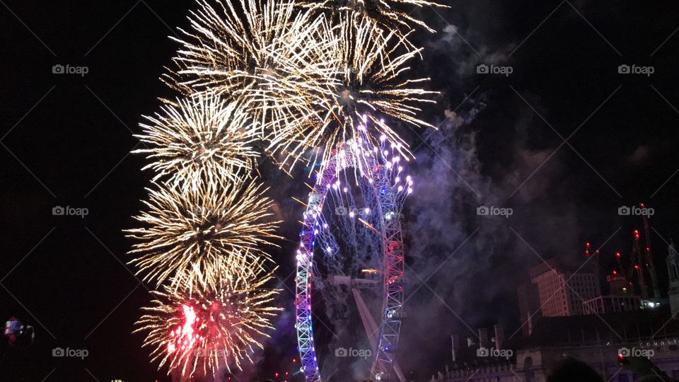 NYE fireworks @the London Eye