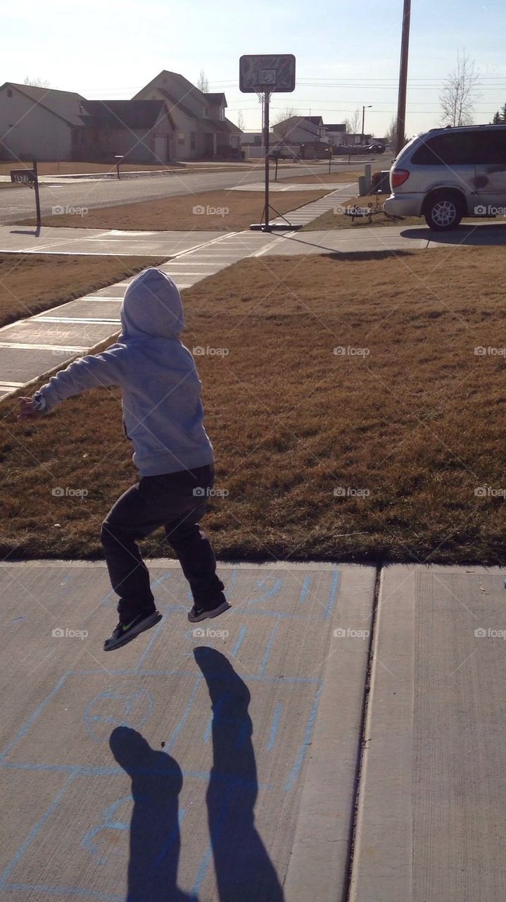 Surfing the hopscotch board