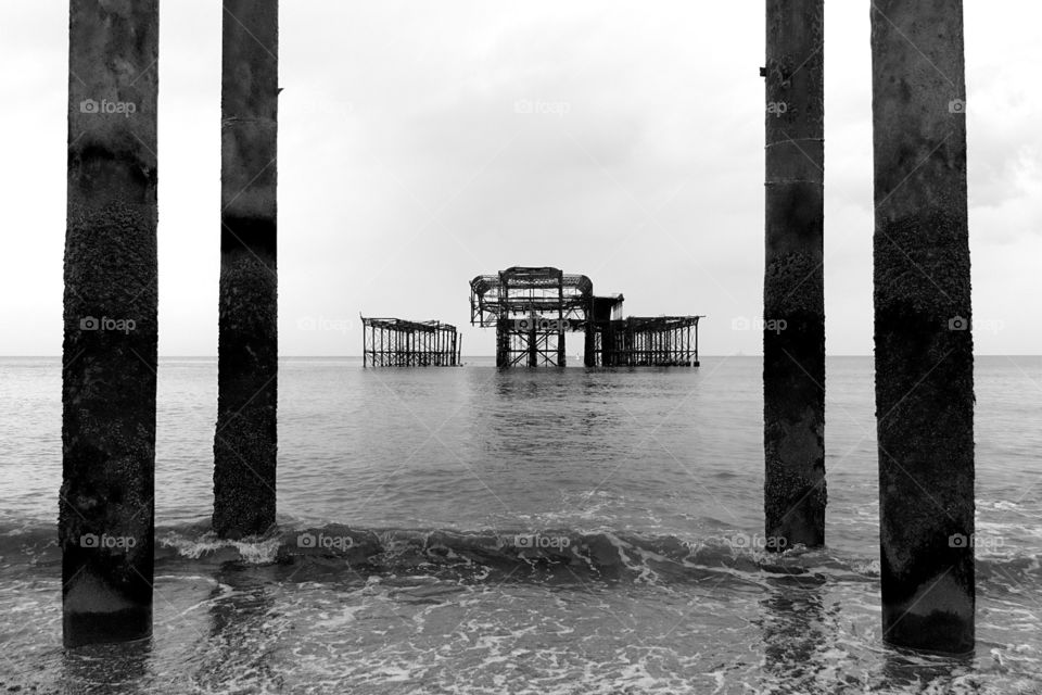 Old derelict Brighton Pier