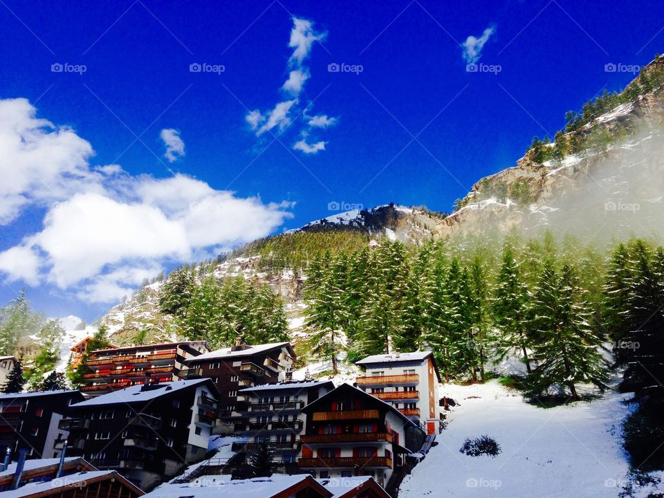 zermatt panorama view. zermatt panorama view, Switzerland 