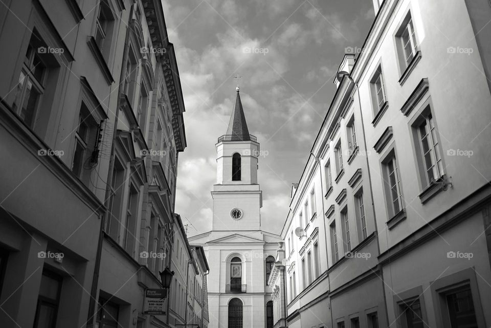 Streets of the old city.  Poland, Zielona Gora