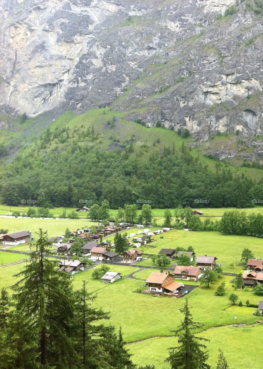 Swiss mountain view
