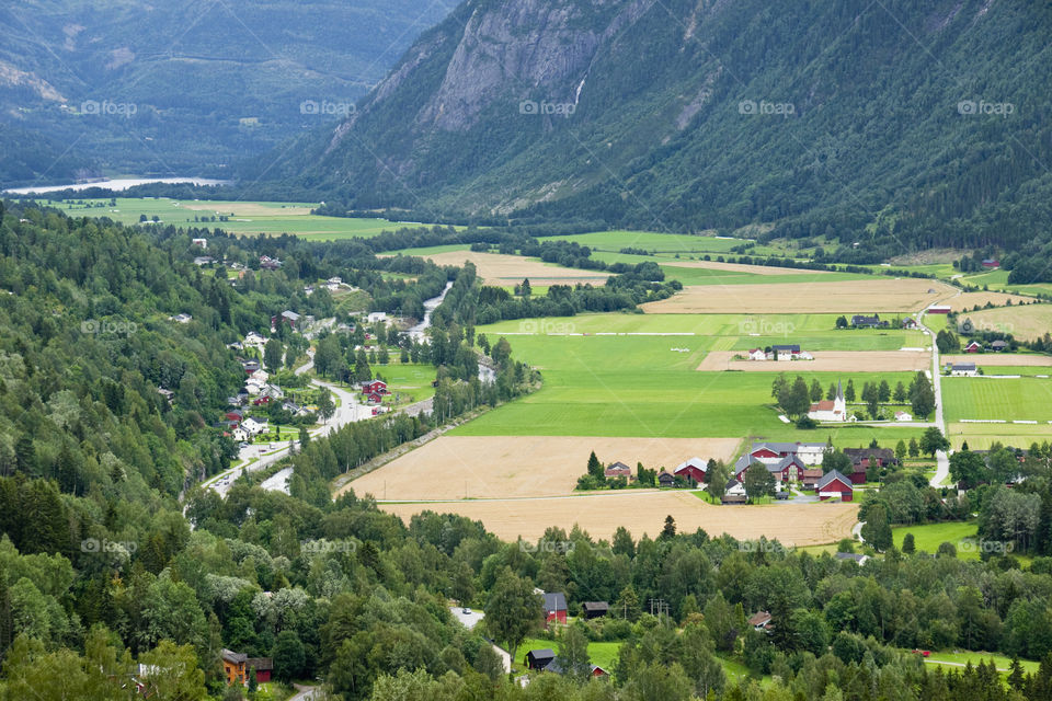 Picturesque valley in a province of Norway