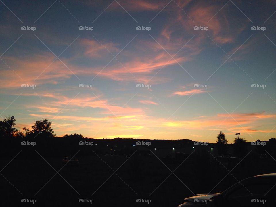 Sunset in the mountains 