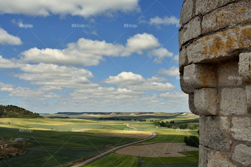 Beautiful landscape from the castle tower
