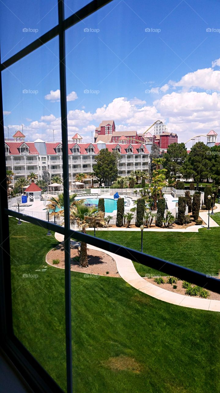 View from the fourth floor. view from our 4th floor window in Primm, Nevada