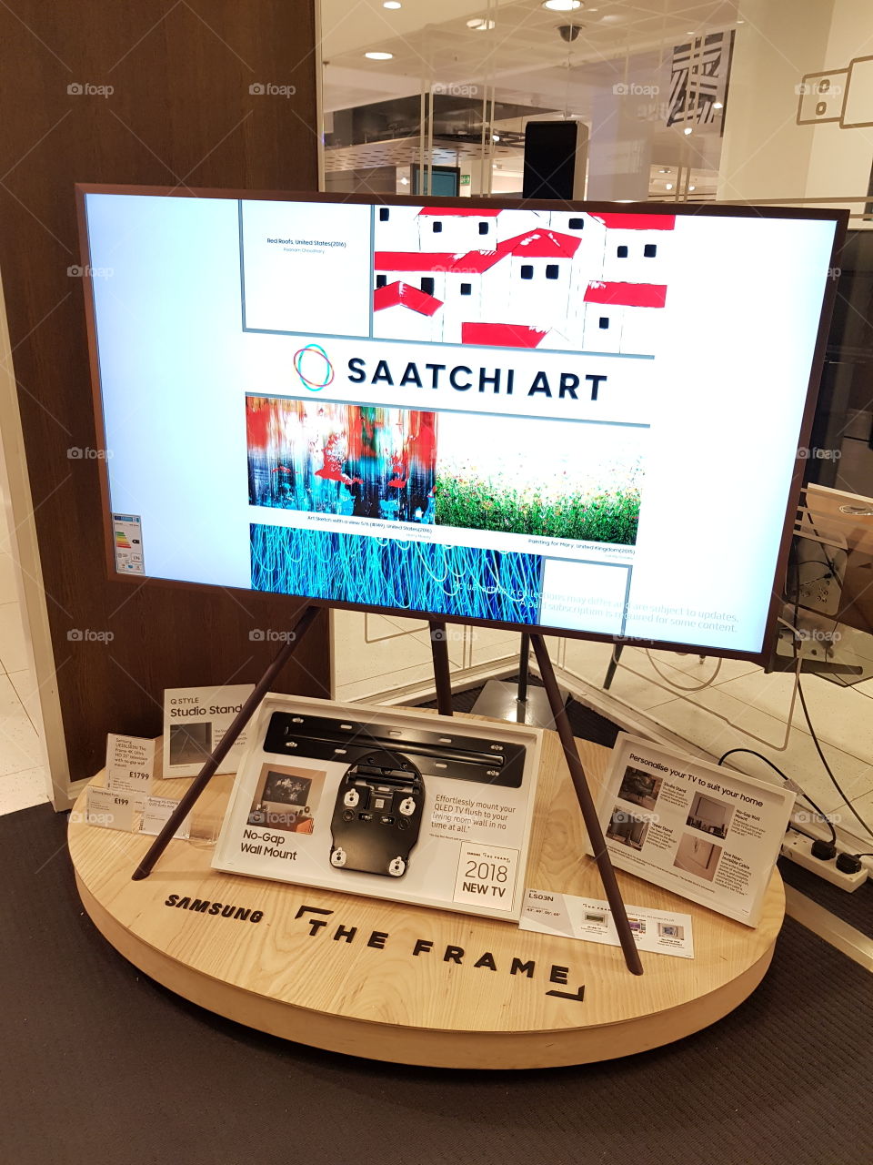Samsung The Frame TV displaying Saatchi gallery art