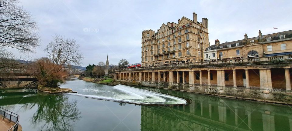 Empire Hotel with reflection on the water