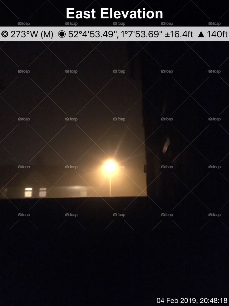 Street lamp in the fog 