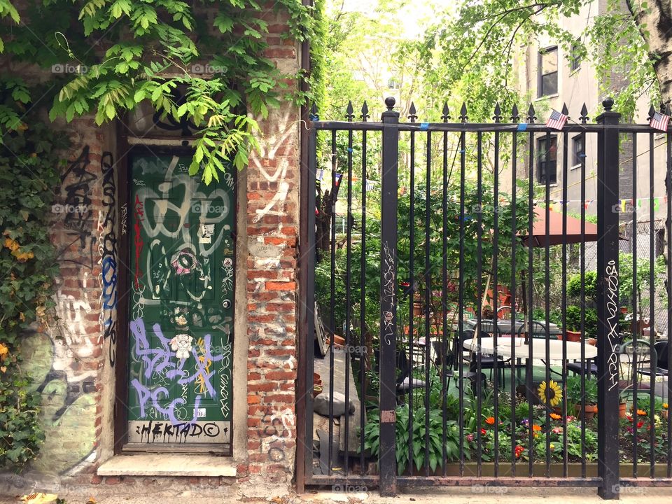 Secret Garden in the LES. Lower east side 