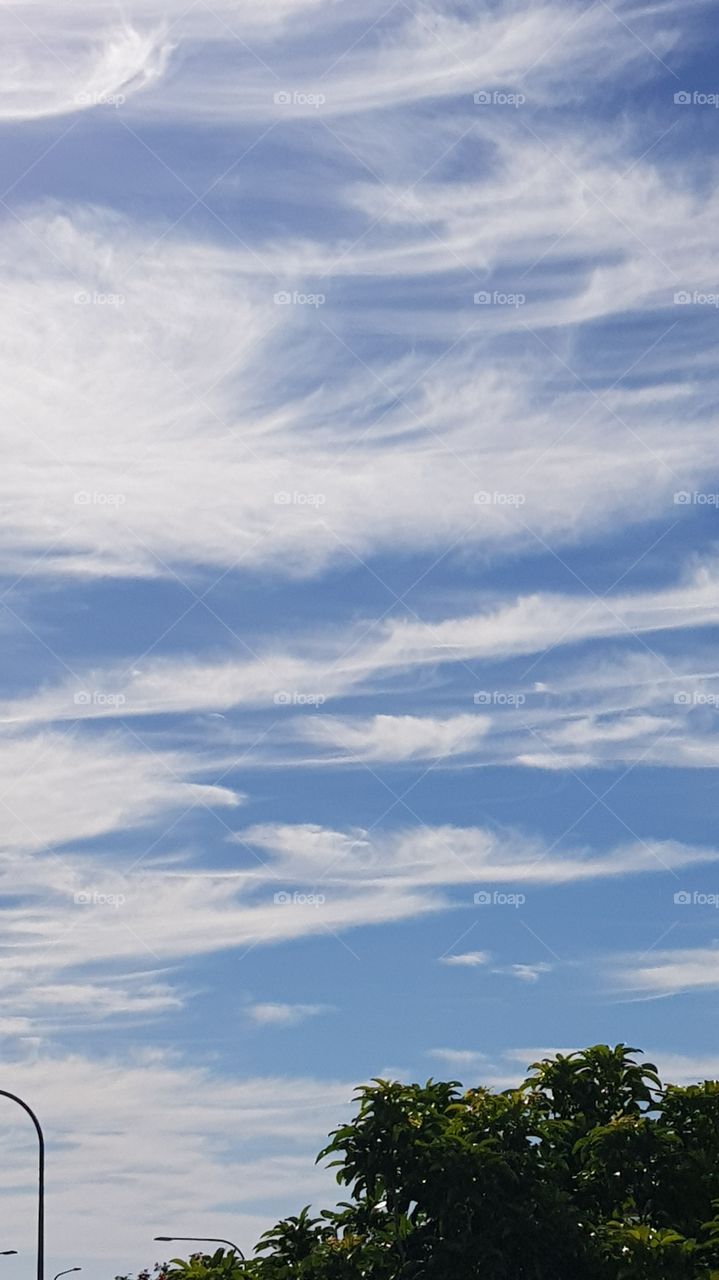 Clouds sweeping through the sky