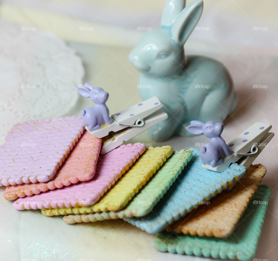 easter bunny rainbow cookie