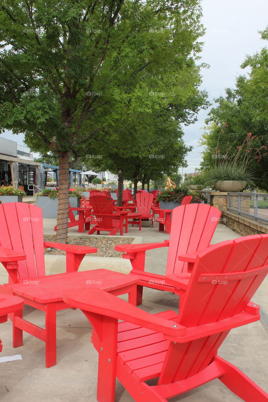 Time together. Patio at trinity groves in Dallas, tx