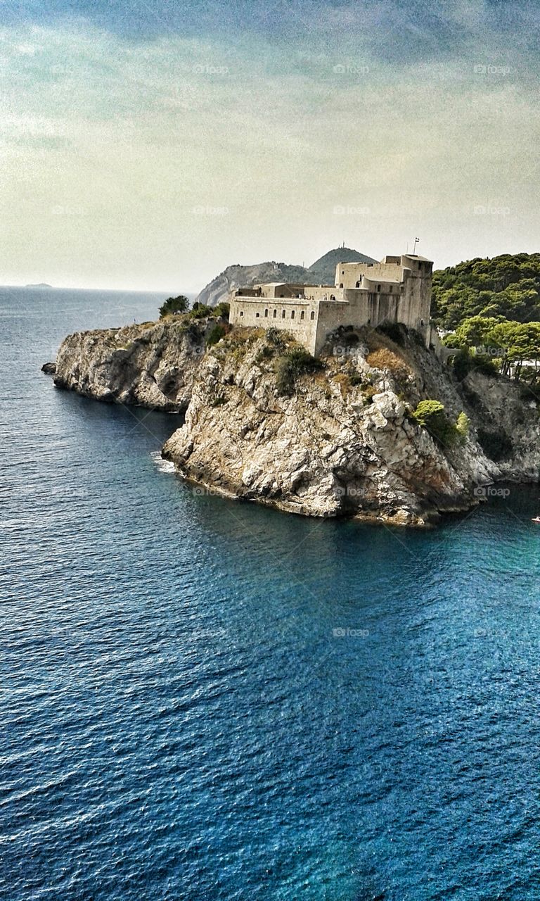 cliff in dubrovnik