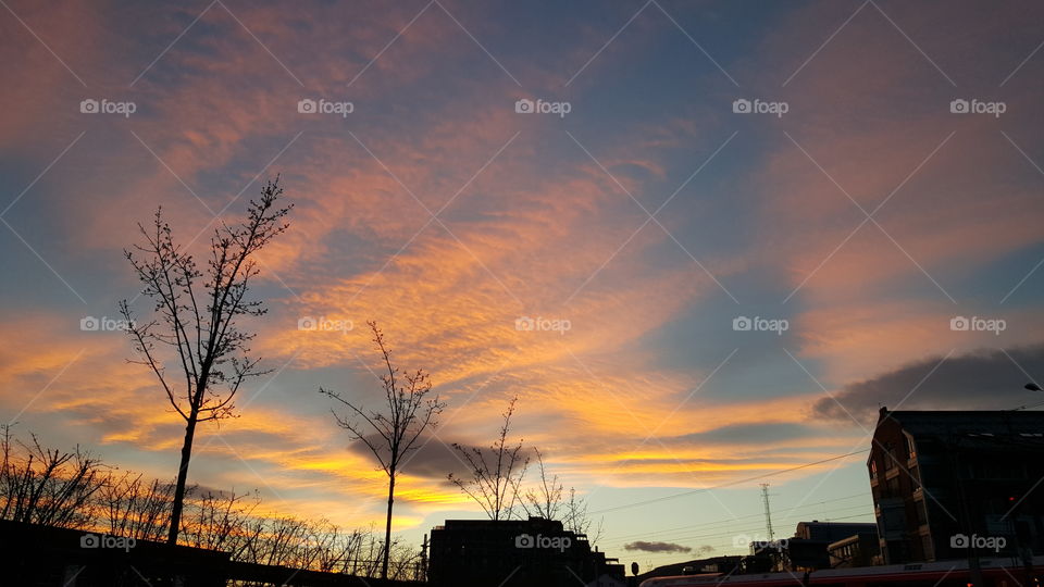 red clouds. Took this photo on my way home from work