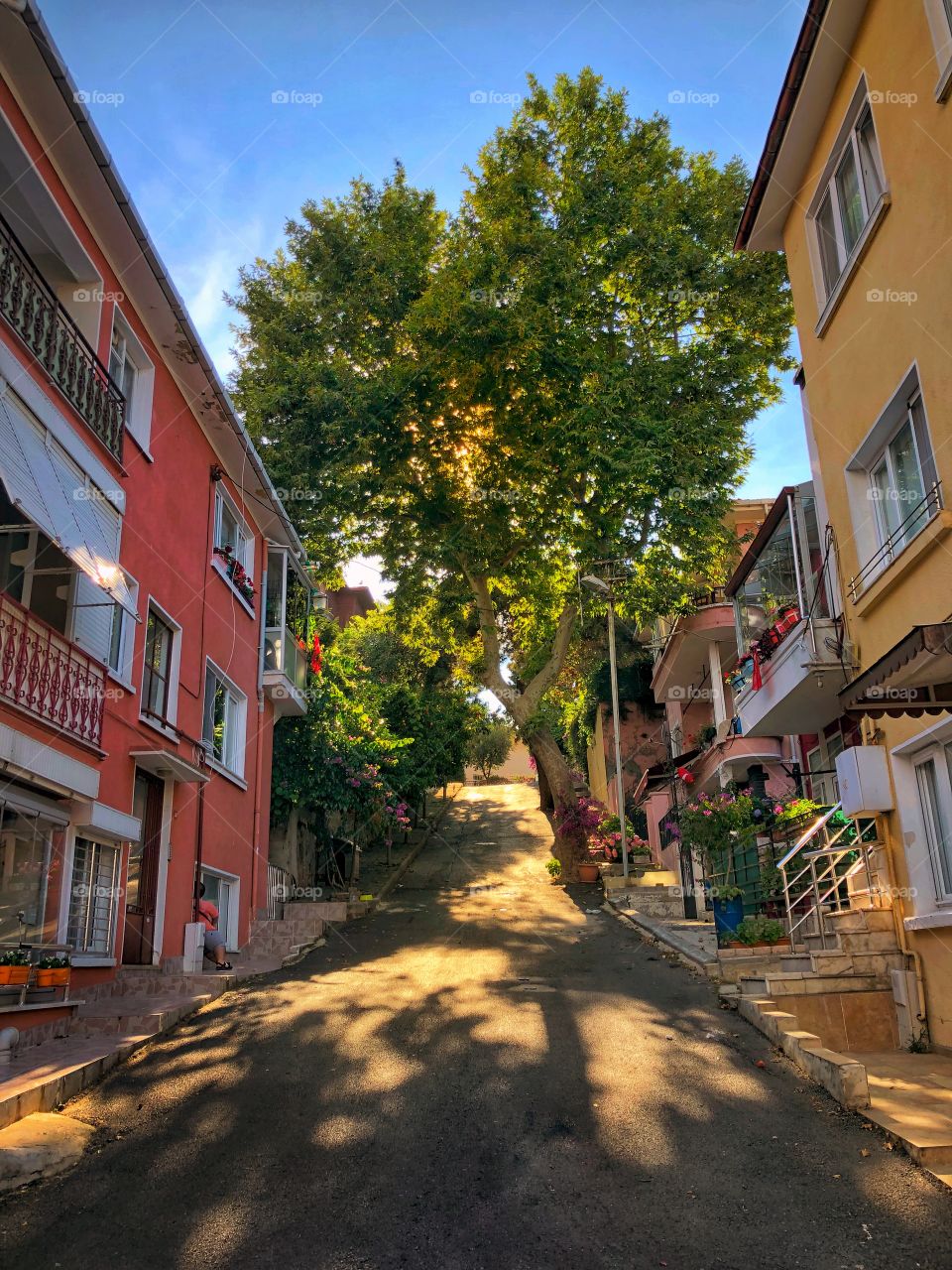 Narrow street in an old town 