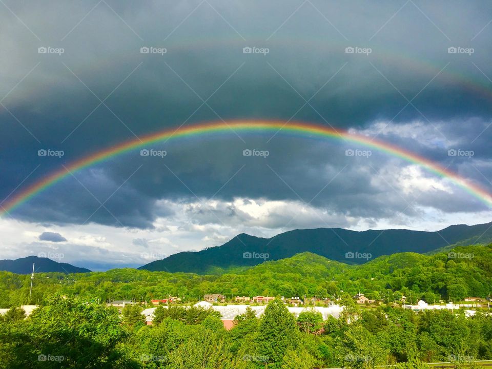 Double rainbow in mountains of NC