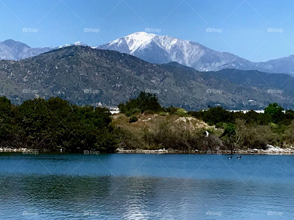 Snowcapped in Southern California at the Irwindale Dam
