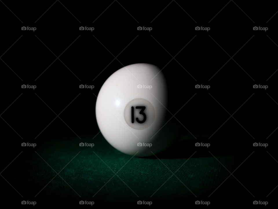 Ball number 13 for Russian billiard pyramid	