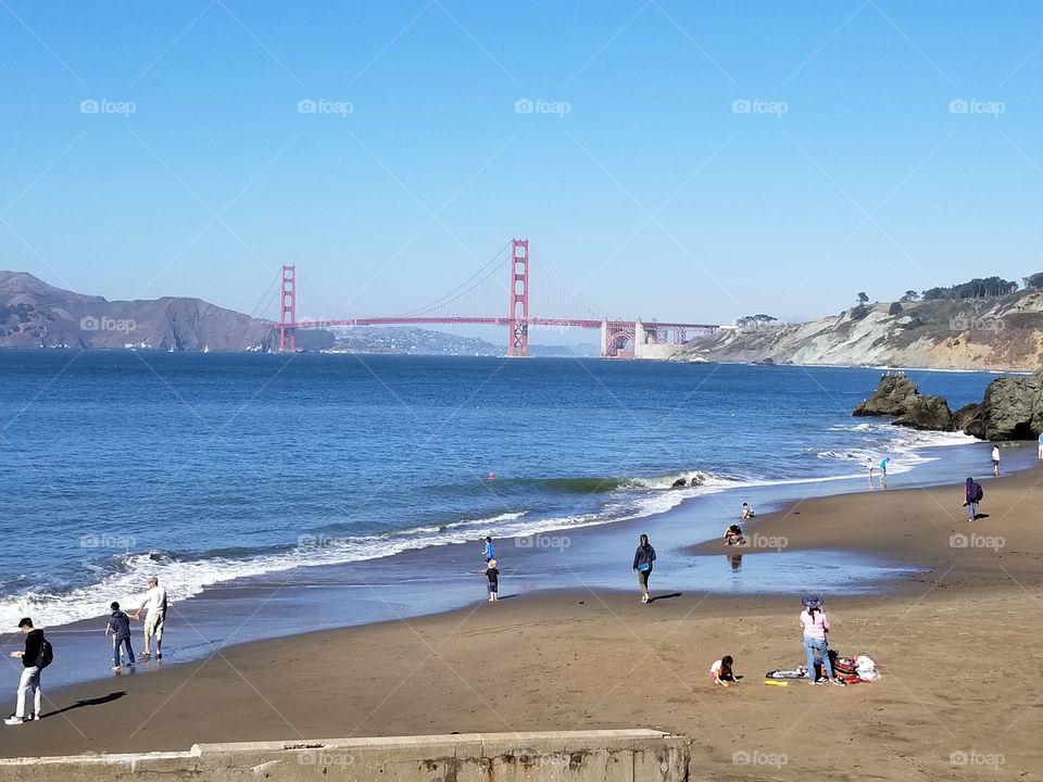people at the beach in San Francisco