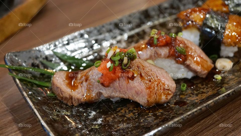 beef sushi