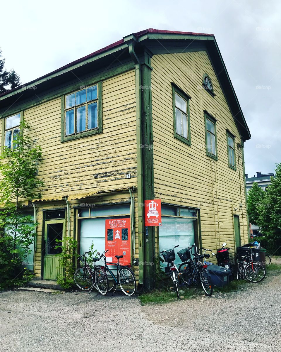 Imatra, Finland one of the few houses, the beginning of the 20th century, preserved in the city of Imatra, the city itself is located near the border with Russia.