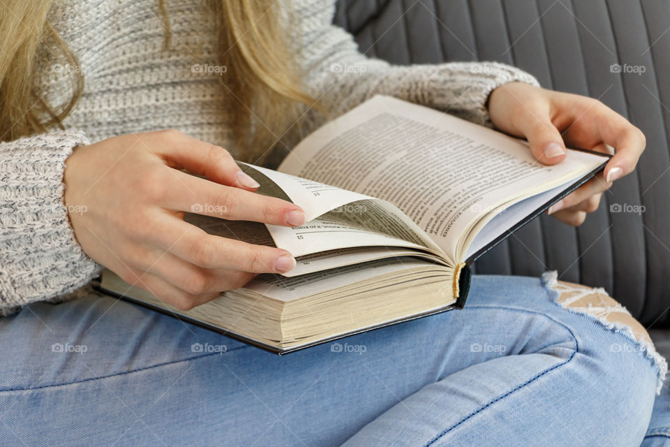 girl is reading