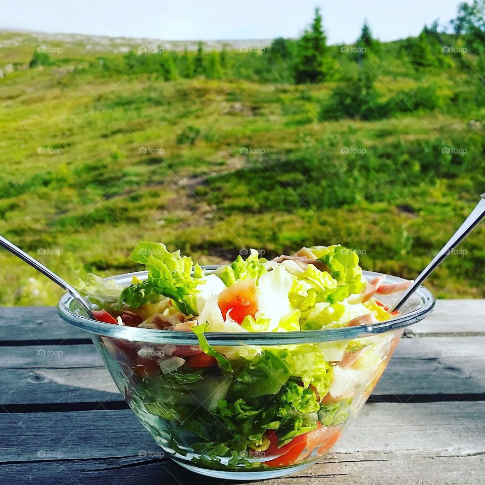 summersalad in the mountains